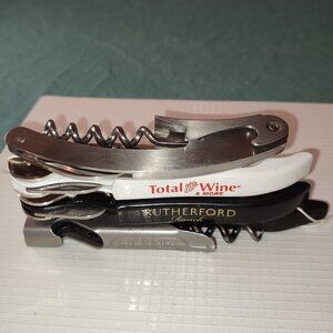 Bundle Deal Set 4 Wine Bottle Openers Cork Screw Vintage Rutherford Collectible